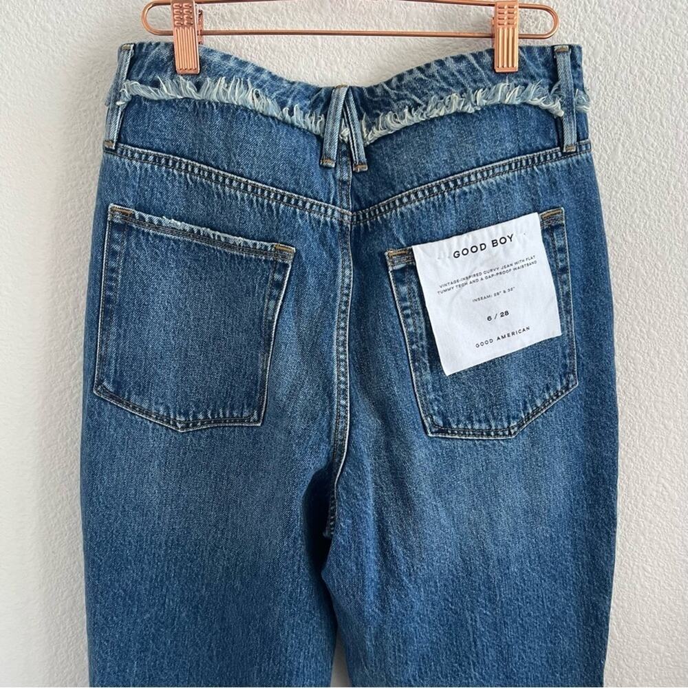 NWT Good American Good Boy Y2K 90s Denim Jeans 6 / 28 - Picture 5 of 13